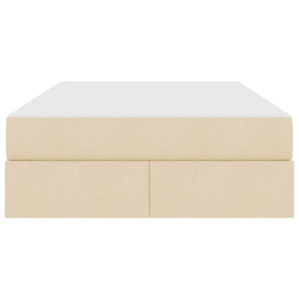 Opbergbed met matras met matras Crème 120 x 200 cm Polyester