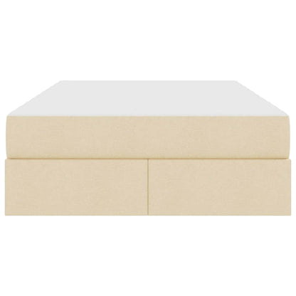 Opbergbed met matras met matras Crème 120 x 200 cm Polyester