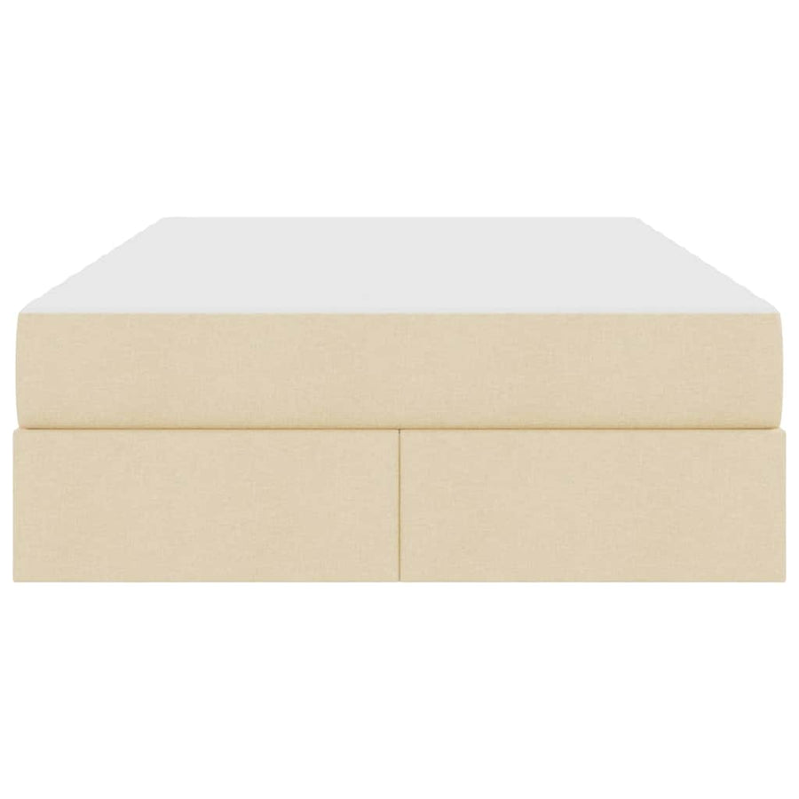 Opbergbed met matras met matras Crème 120 x 200 cm Polyester