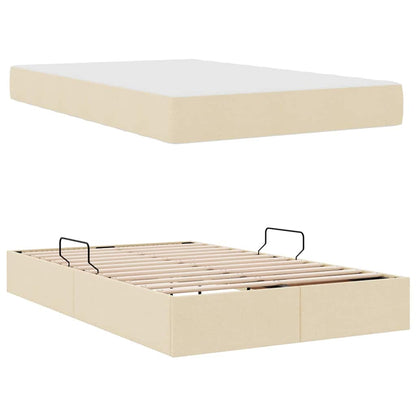 Opbergbed met matras met matras Crème 120 x 200 cm Polyester