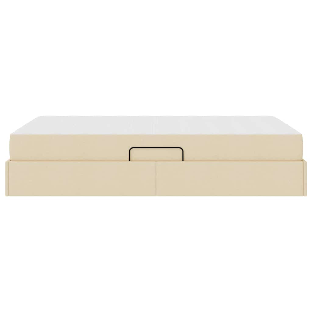 Opbergbed met matras met matras Crème 120 x 200 cm Polyester