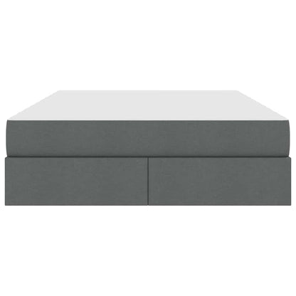 Opbergbed met matras Donkergrijs 140 x 190 cm Polyester