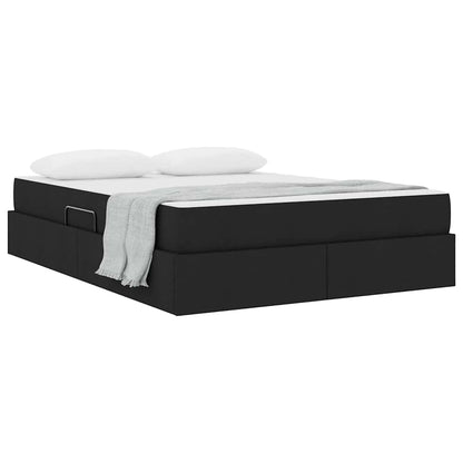 Opbergbed met matras met matras Zwart 140 x 190 cm Polyester