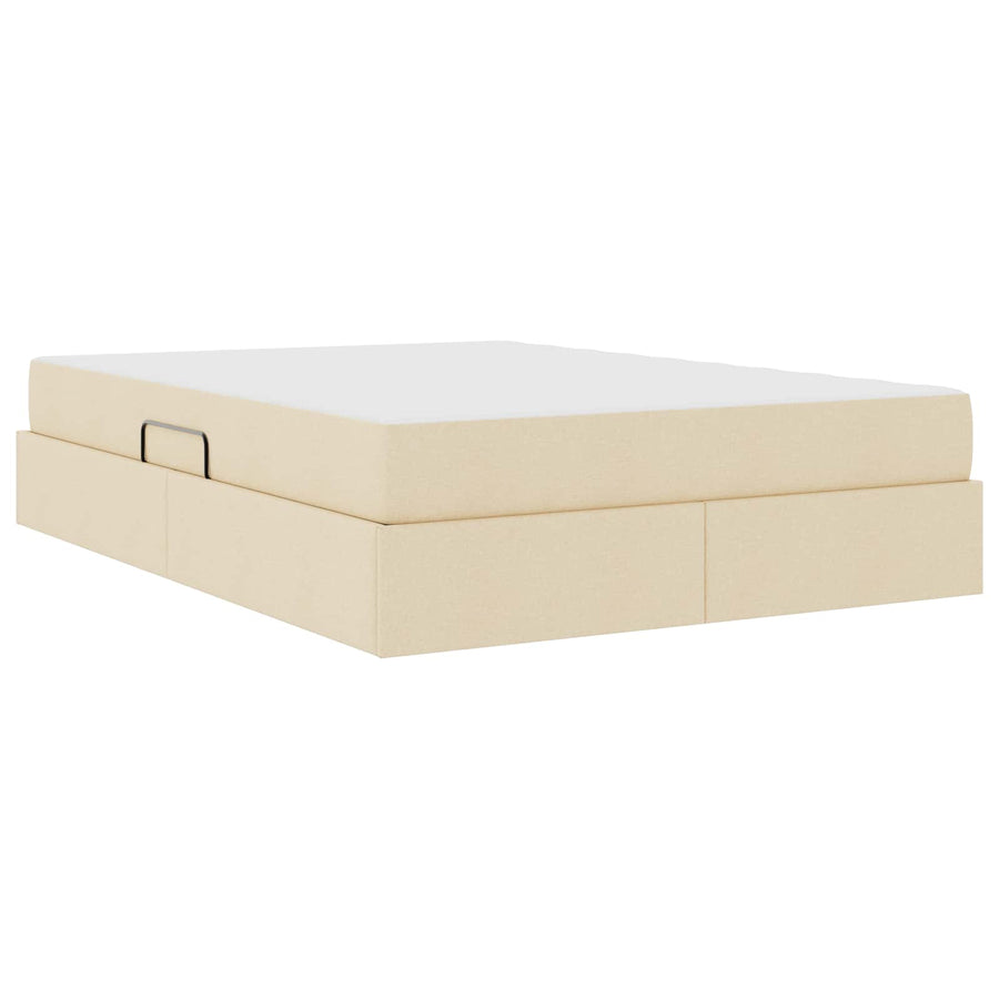 Opbergbed met matras met matras Crème 140 x 190 cm Polyester