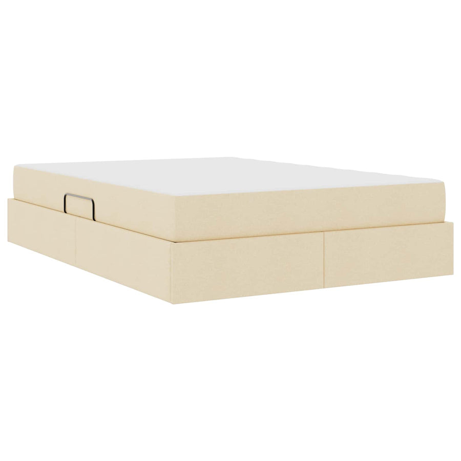 Opbergbed met matras met matras Crème 140 x 190 cm Polyester