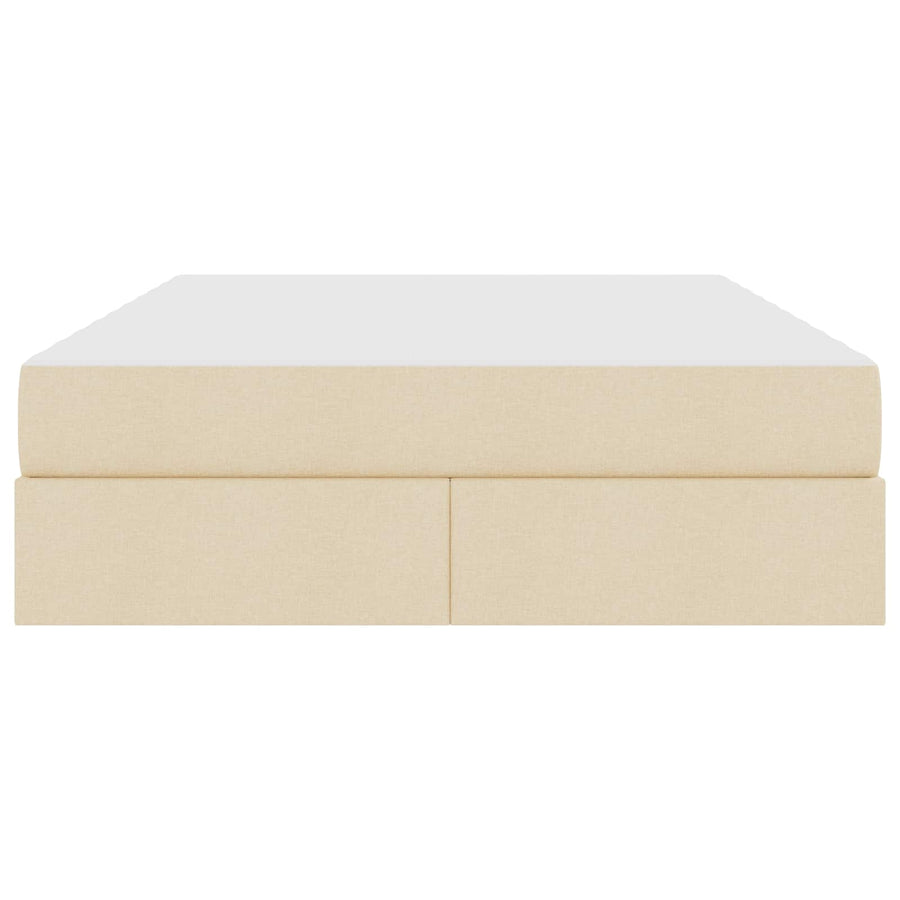 Opbergbed met matras met matras Crème 140 x 190 cm Polyester