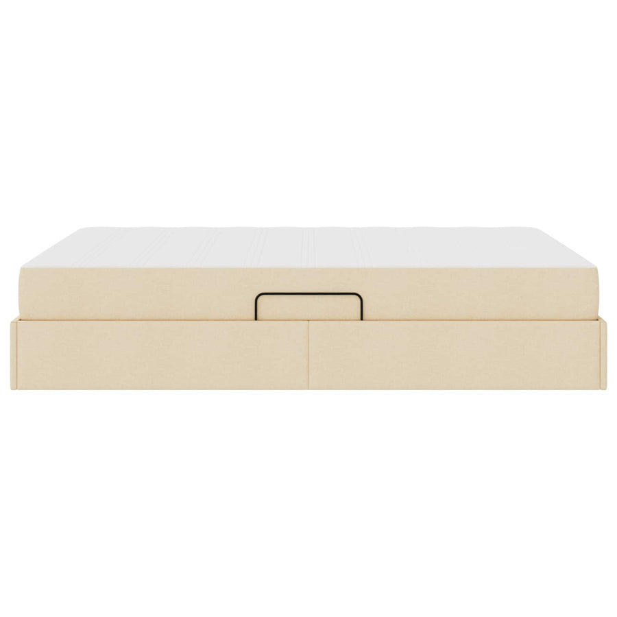 Opbergbed met matras met matras Crème 140 x 190 cm Polyester