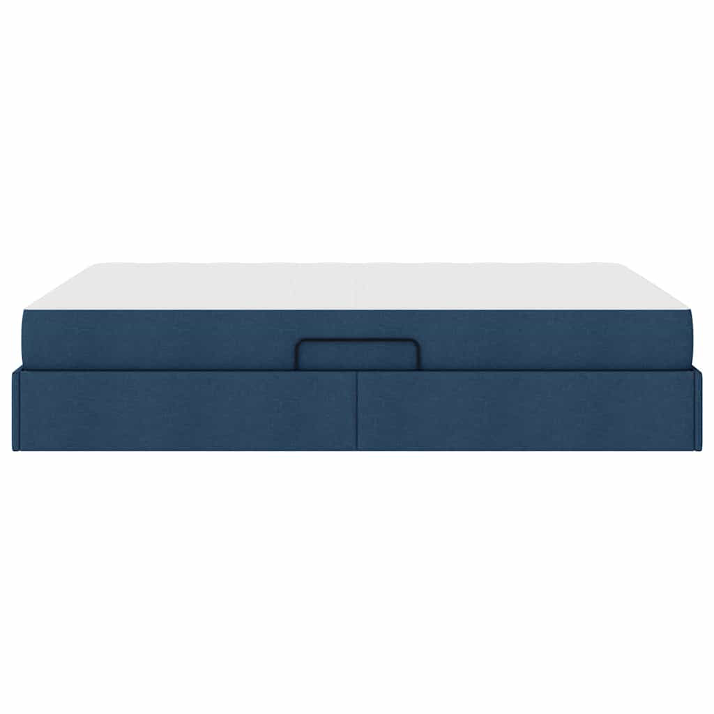 Opbergbed met matras met matras Blauw 140 x 190 cm Polyester