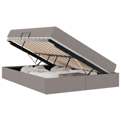 Opbergbed met matras met matras Taupe 140 x 200 cm Polyester