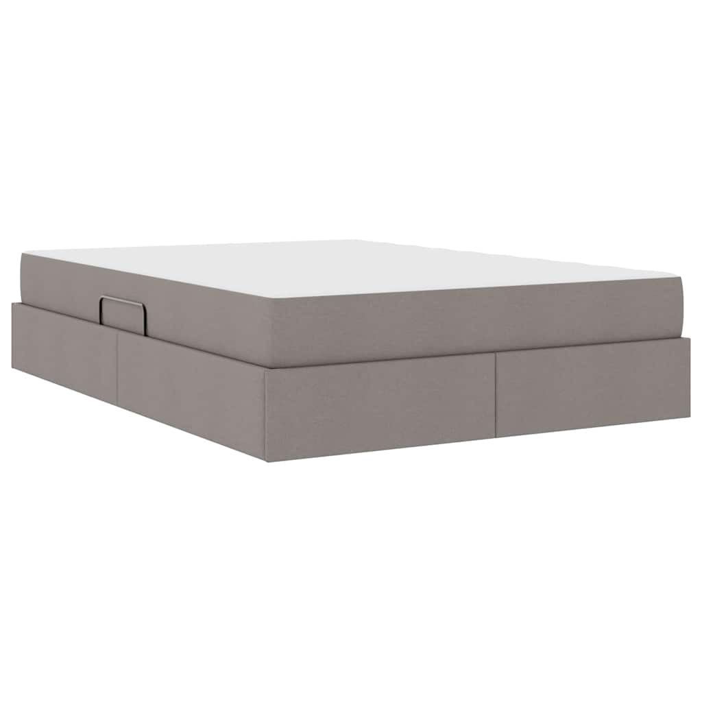 Opbergbed met matras met matras Taupe 140 x 200 cm Polyester