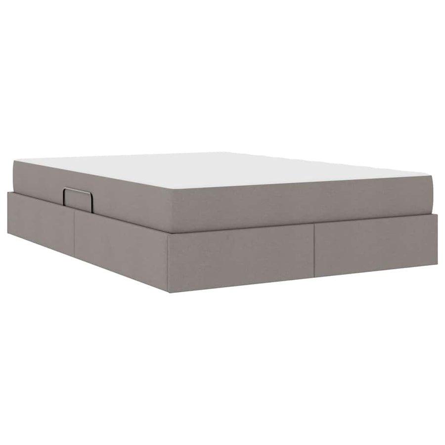 Opbergbed met matras met matras Taupe 140 x 200 cm Polyester
