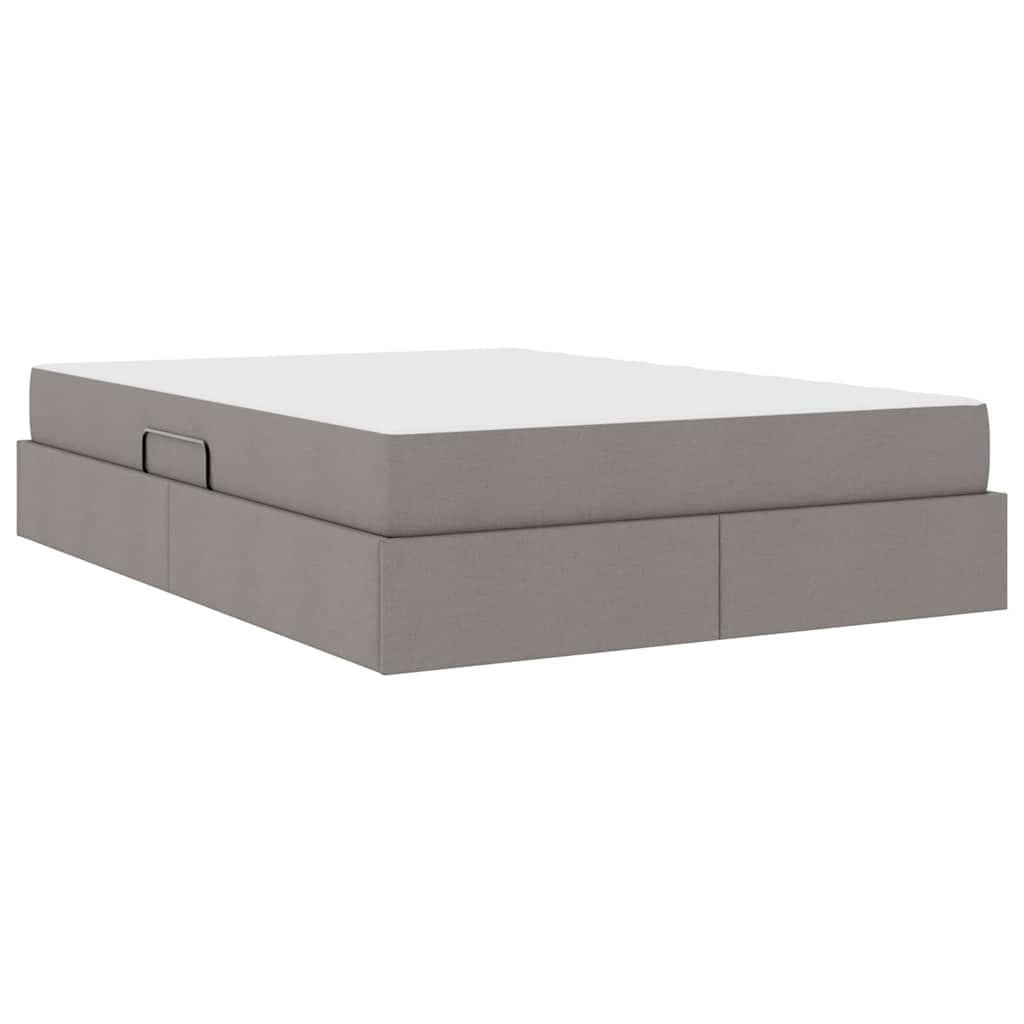 Opbergbed met matras met matras Taupe 140 x 200 cm Polyester