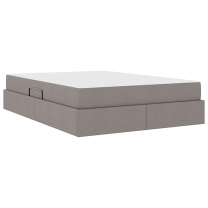 Opbergbed met matras met matras Taupe 140 x 200 cm Polyester