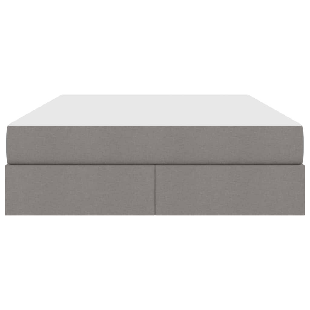 Opbergbed met matras met matras Taupe 140 x 200 cm Polyester