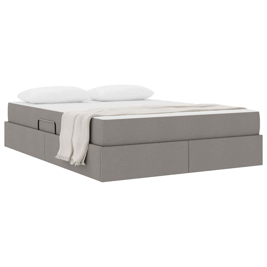 Opbergbed met matras met matras Taupe 140 x 200 cm Polyester