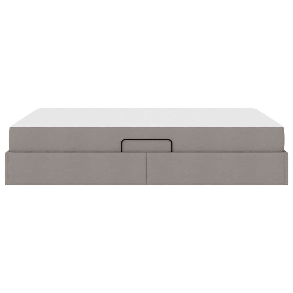 Opbergbed met matras met matras Taupe 140 x 200 cm Polyester