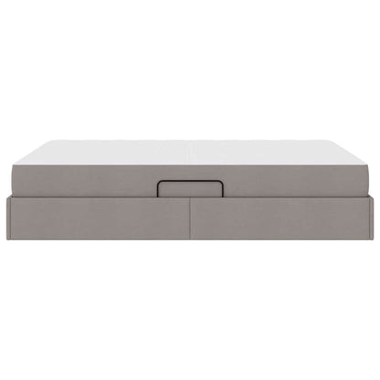 Opbergbed met matras met matras Taupe 140 x 200 cm Polyester