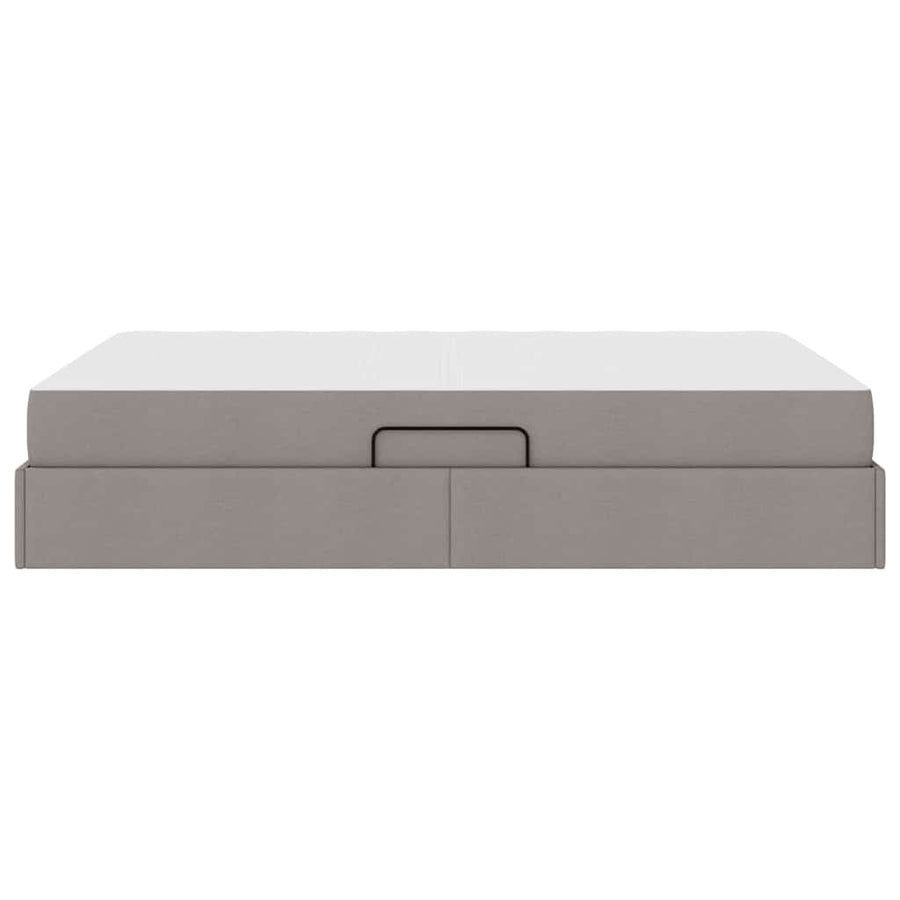Opbergbed met matras met matras Taupe 140 x 200 cm Polyester