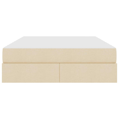 Opbergbed met matras met matras Crème 140 x 200 cm Polyester
