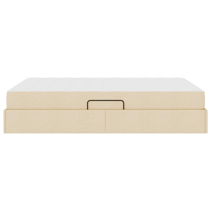 Opbergbed met matras met matras Crème 140 x 200 cm Polyester