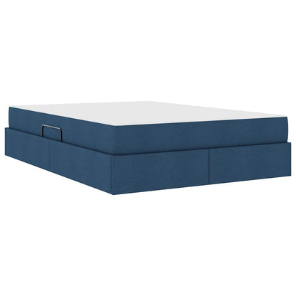 Opbergbed met matras met matras Blauw 140 x 200 cm Polyester