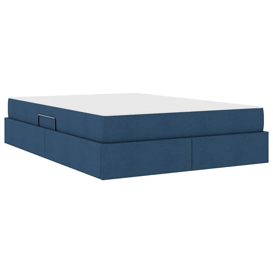 Opbergbed met matras met matras Blauw 140 x 200 cm Polyester