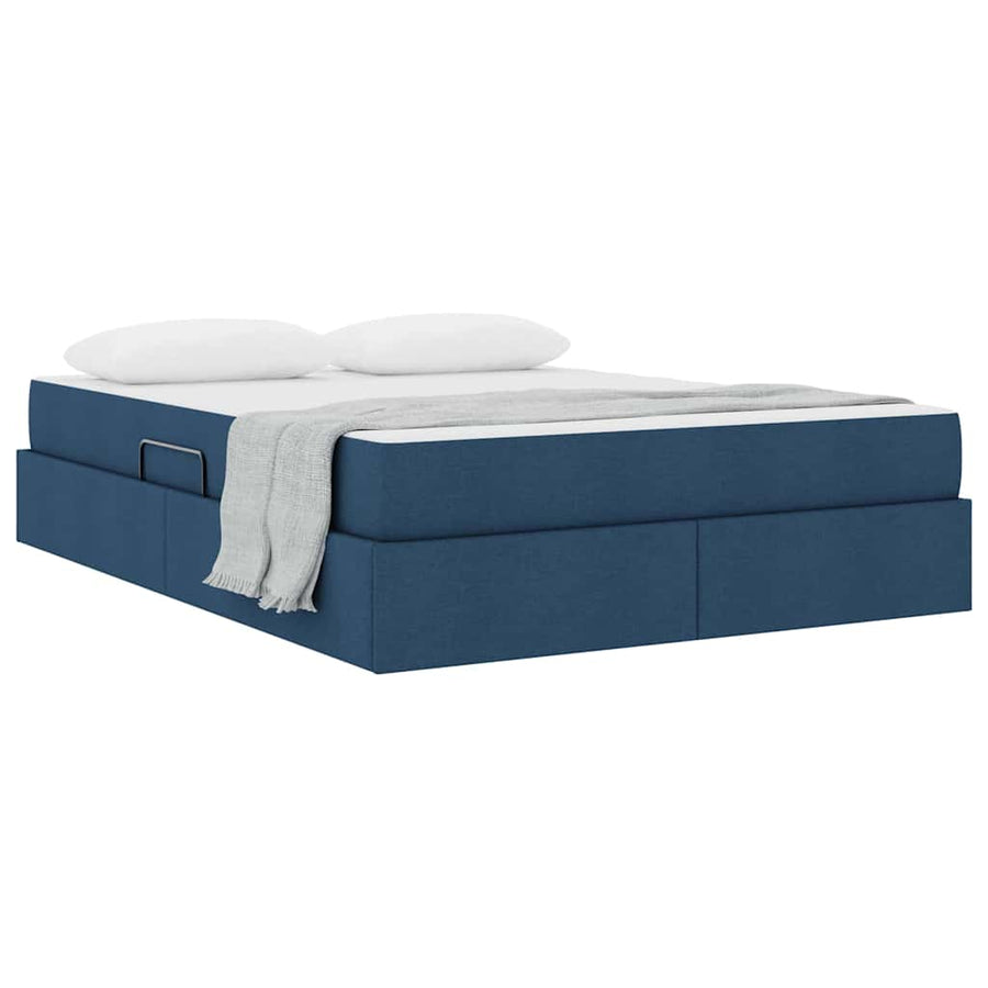 Opbergbed met matras met matras Blauw 140 x 200 cm Polyester