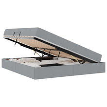 Opbergbed met matras Lichtgrijs 160 x 200 cm Polyester