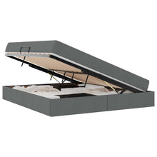 Opbergbed met matras Donkergrijs 160 x 200 cm Polyester