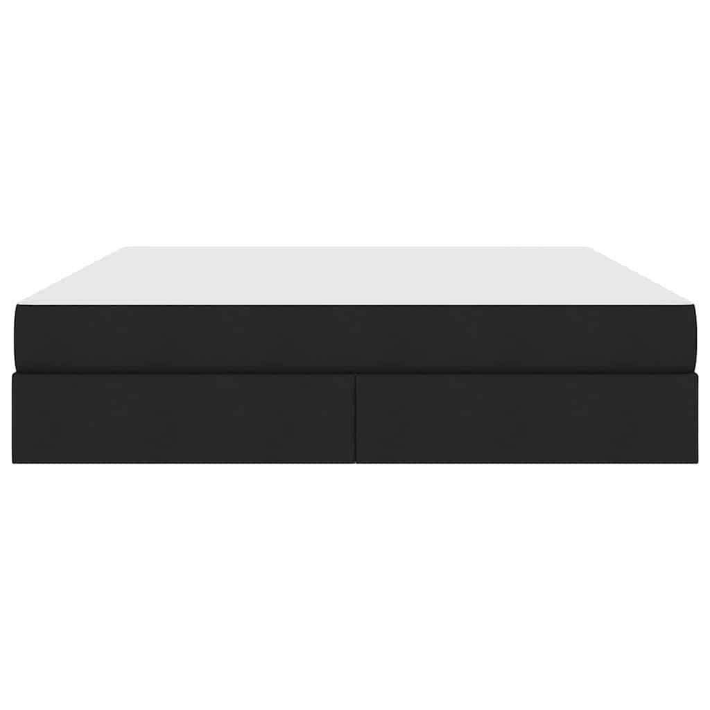 Opbergbed met matras met matras Zwart 160 x 200 cm Polyester