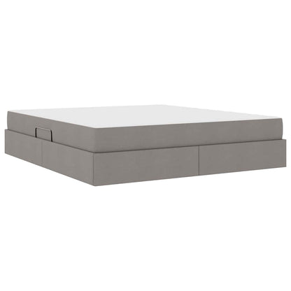 Opbergbed met matras met matras Taupe 160 x 200 cm Polyester