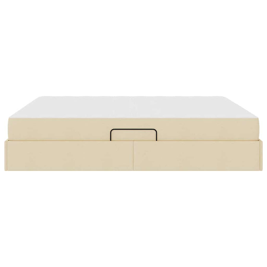 Opbergbed met matras met matras Crème 160 x 200 cm Polyester