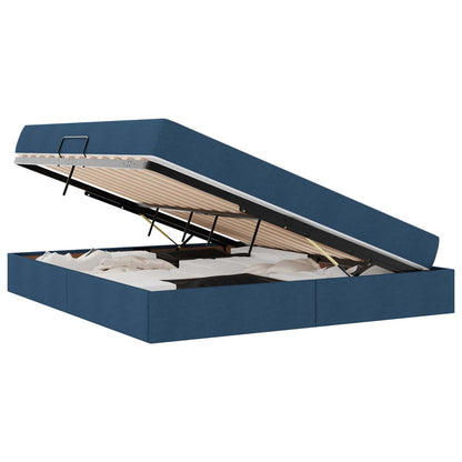 Opbergbed met matras met matras Blauw 160 x 200 cm Polyester