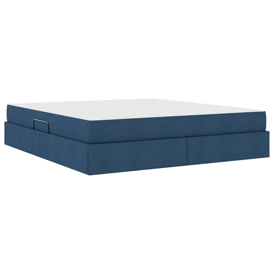 Opbergbed met matras met matras Blauw 160 x 200 cm Polyester