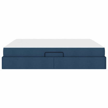 Opbergbed met matras met matras Blauw 160 x 200 cm Polyester