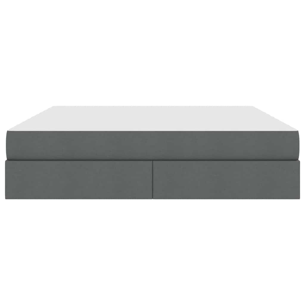 Opbergbed met matras Donkergrijs 180 x 200 cm Polyester