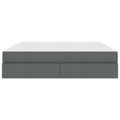 Opbergbed met matras Donkergrijs 180 x 200 cm Polyester