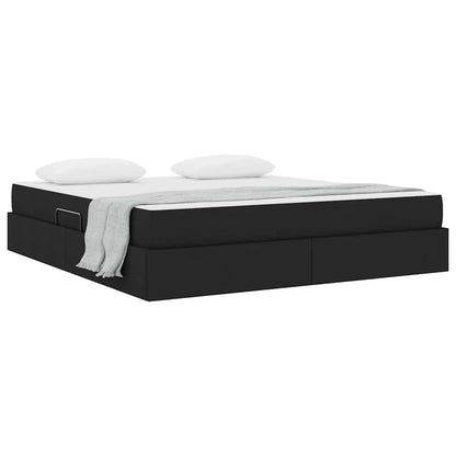 Opbergbed met matras met matras Zwart 180 x 200 cm Polyester