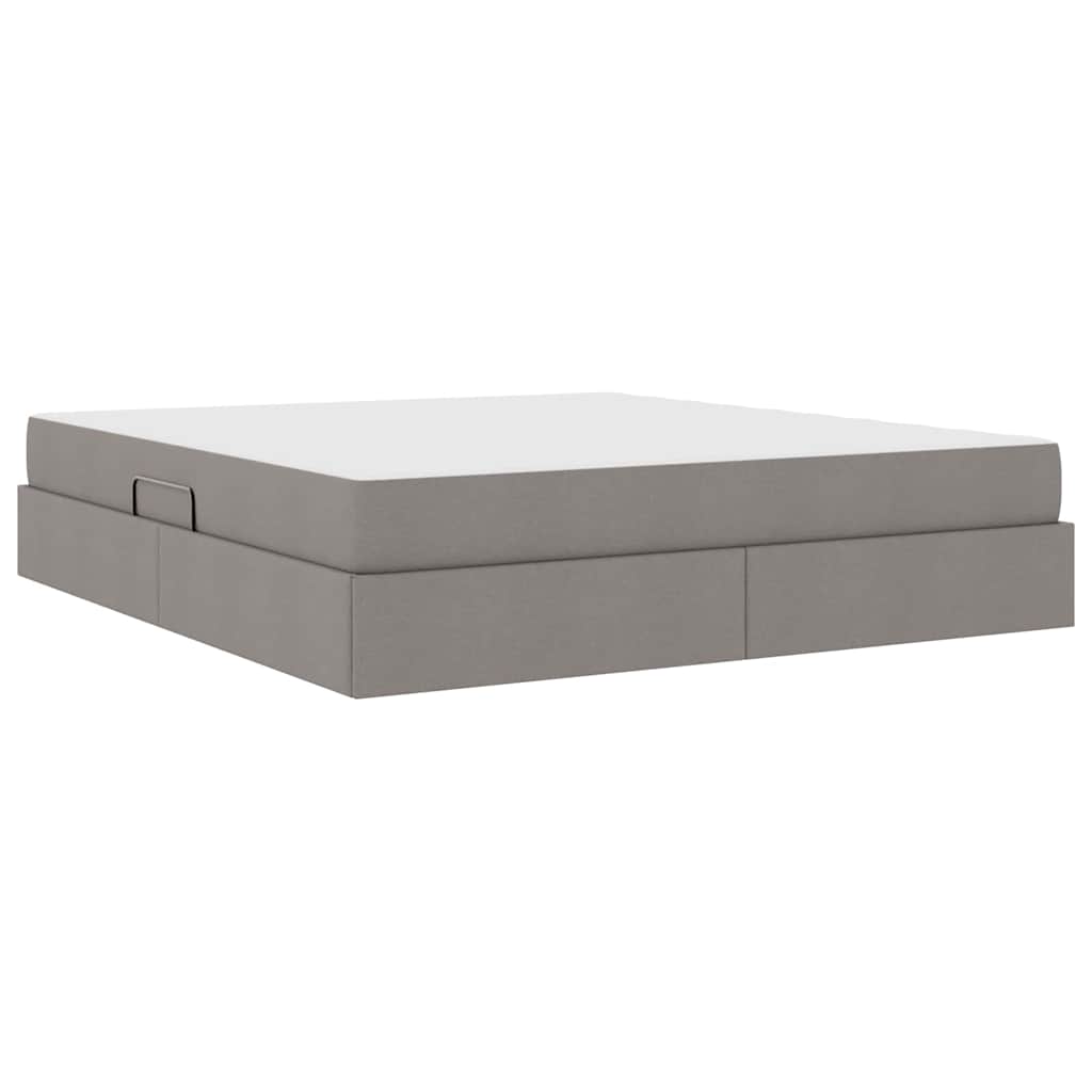 Opbergbed met matras met matras Taupe 180 x 200 cm Polyester