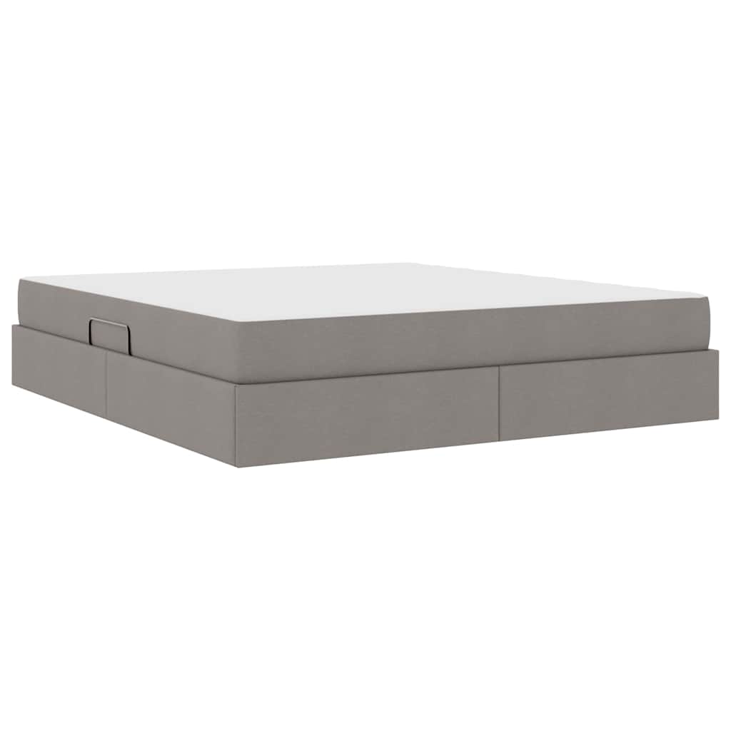 Opbergbed met matras met matras Taupe 180 x 200 cm Polyester