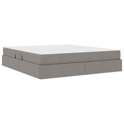Opbergbed met matras met matras Taupe 180 x 200 cm Polyester