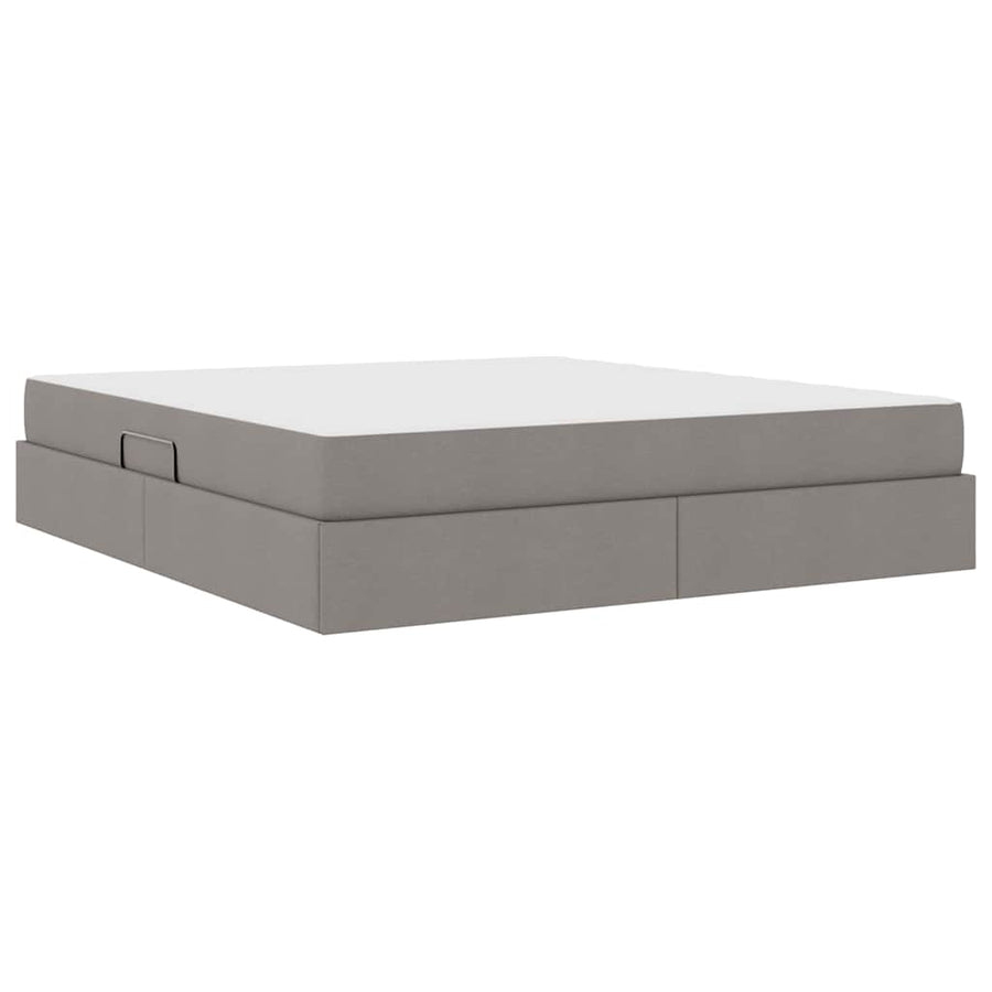 Opbergbed met matras met matras Taupe 180 x 200 cm Polyester