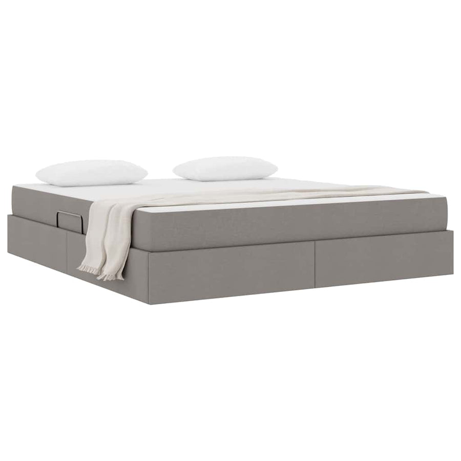 Opbergbed met matras met matras Taupe 180 x 200 cm Polyester