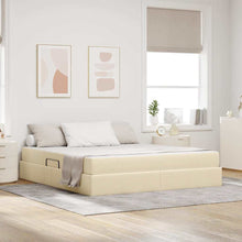 Opbergbed met matras met matras Crème 180 x 200 cm Polyester