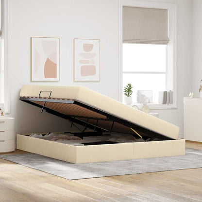 Opbergbed met matras met matras Crème 180 x 200 cm Polyester