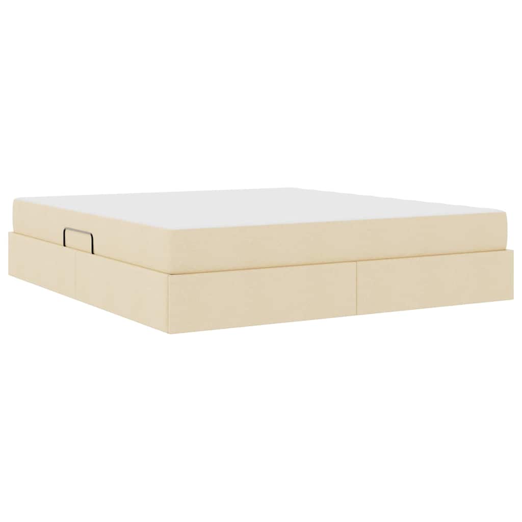 Opbergbed met matras met matras Crème 180 x 200 cm Polyester