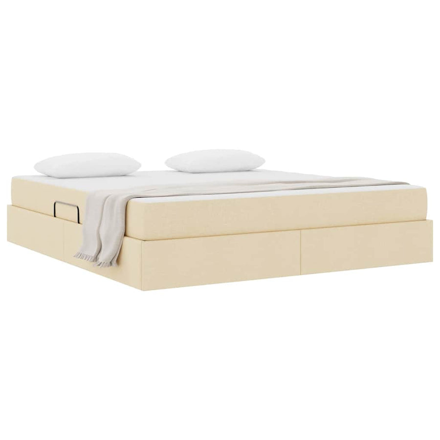 Opbergbed met matras met matras Crème 180 x 200 cm Polyester