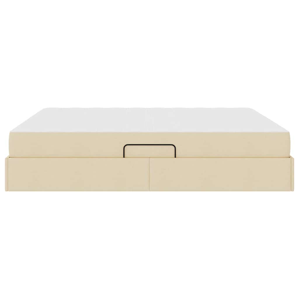 Opbergbed met matras met matras Crème 180 x 200 cm Polyester