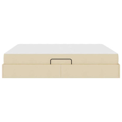 Opbergbed met matras met matras Crème 180 x 200 cm Polyester