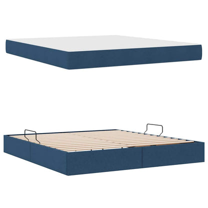 Opbergbed met matras met matras Blauw 180 x 200 cm Polyester